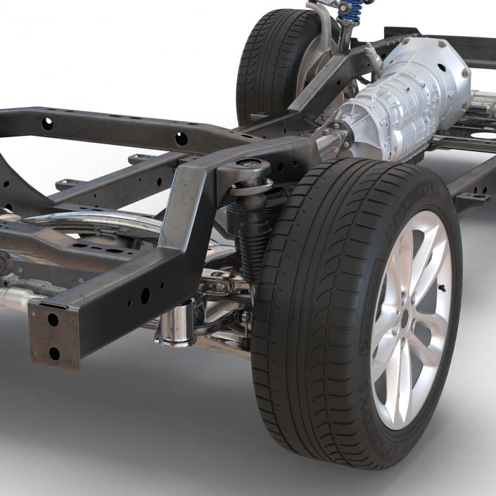 SUV Chassis Frame 3 3D model