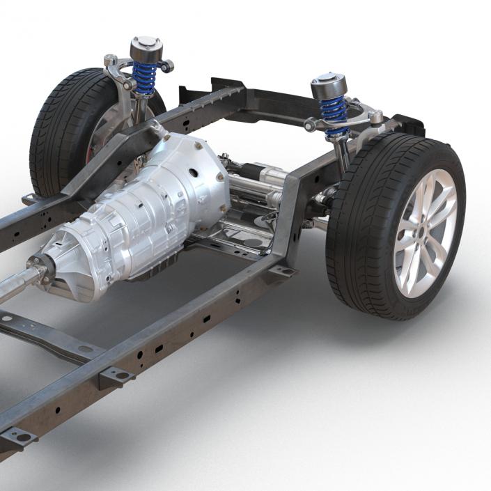 SUV Chassis Frame 3 3D model