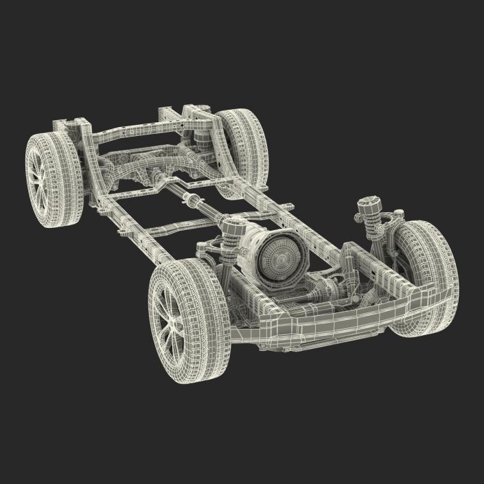 SUV Chassis Frame 3 3D model