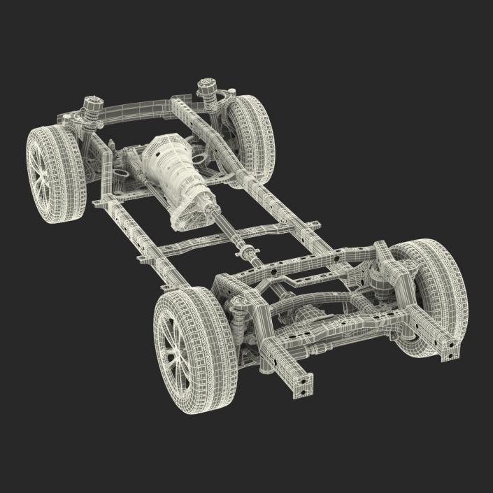 SUV Chassis Frame 3 3D model