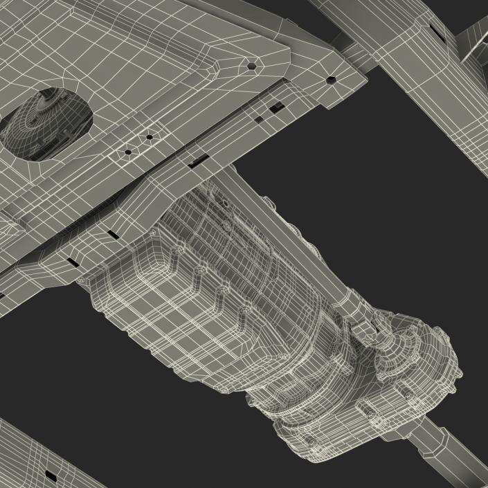 SUV Chassis Frame 3 3D model