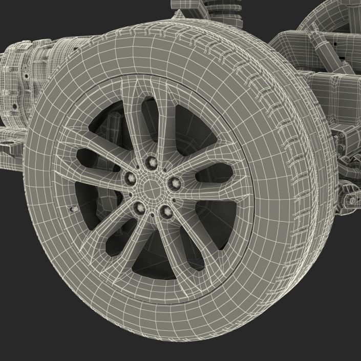 SUV Chassis Frame 3 3D model