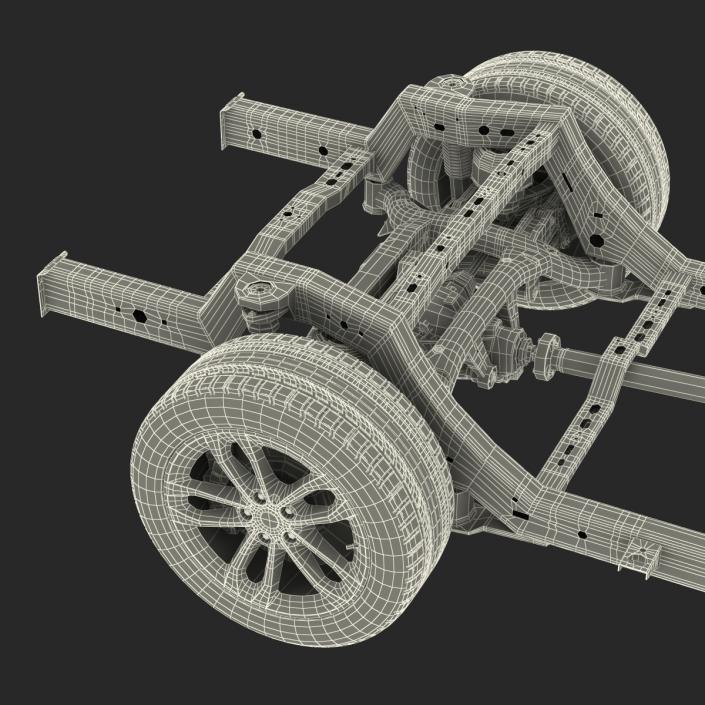 SUV Chassis Frame 3 3D model