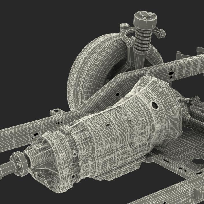 SUV Chassis Frame 3 3D model