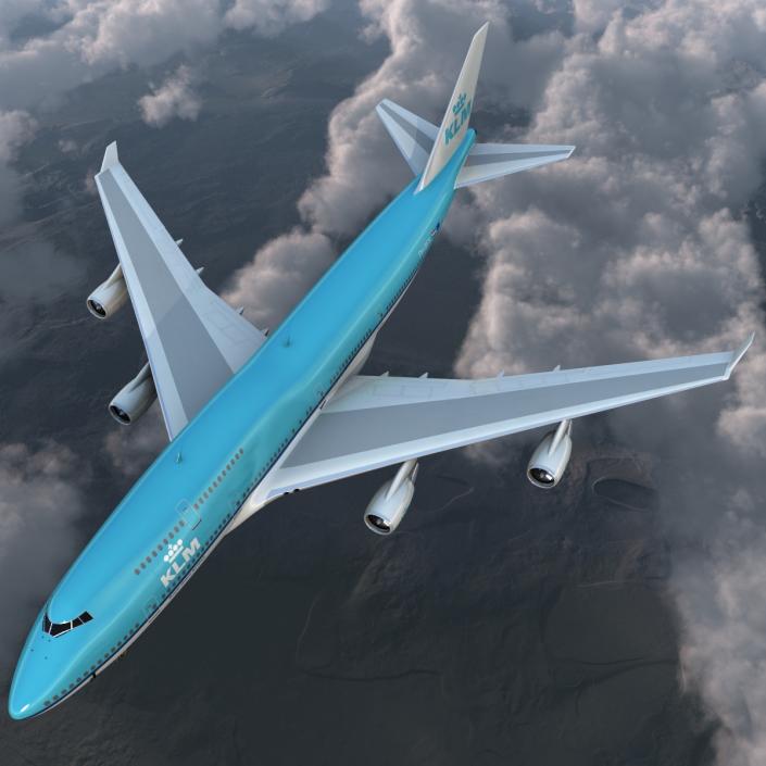 3D Boeing 747-400 KLM model