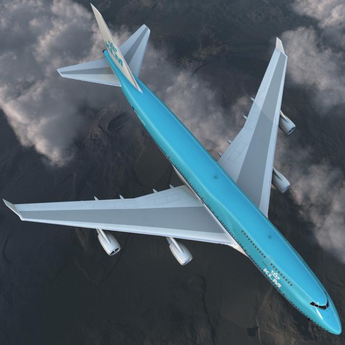 3D Boeing 747-400 KLM model