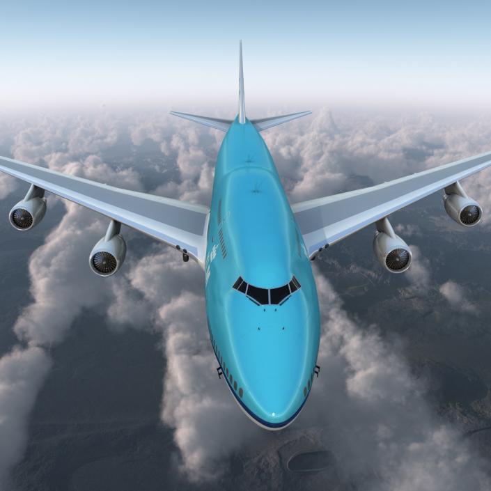 3D Boeing 747-400 KLM model