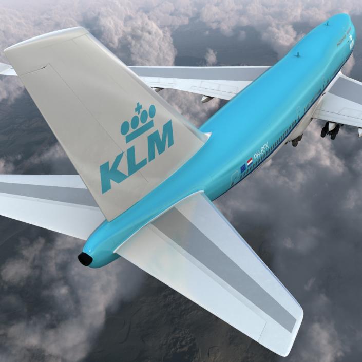 3D Boeing 747-400 KLM model