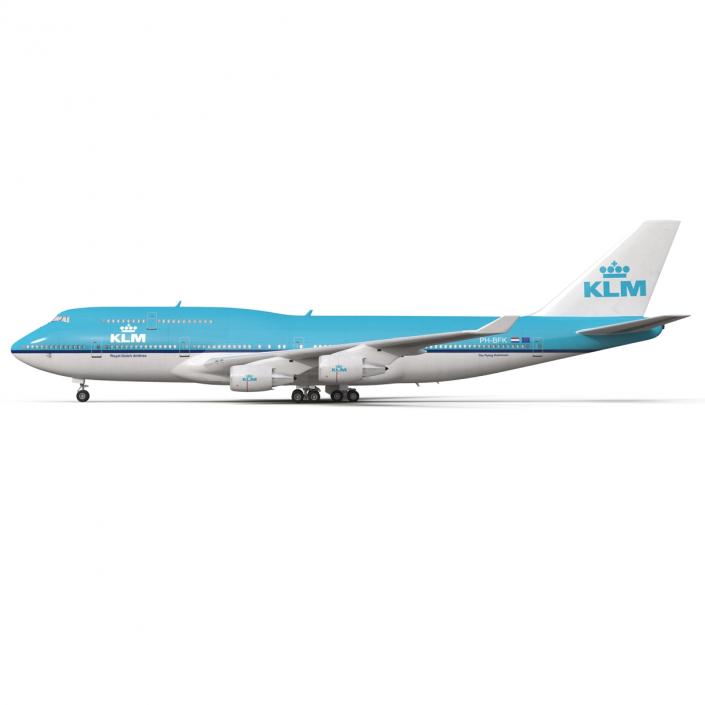 3D Boeing 747-400 KLM model