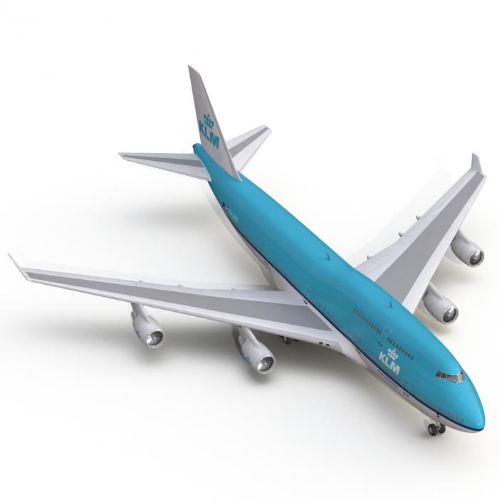 3D Boeing 747-400 KLM model