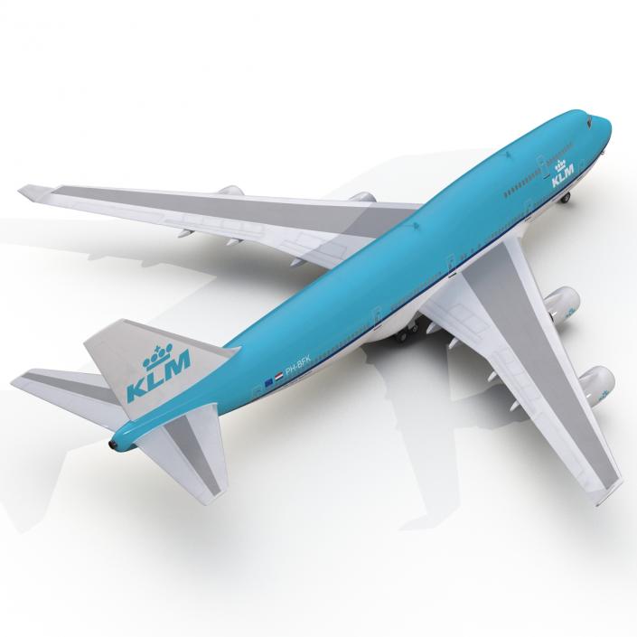 3D Boeing 747-400 KLM model