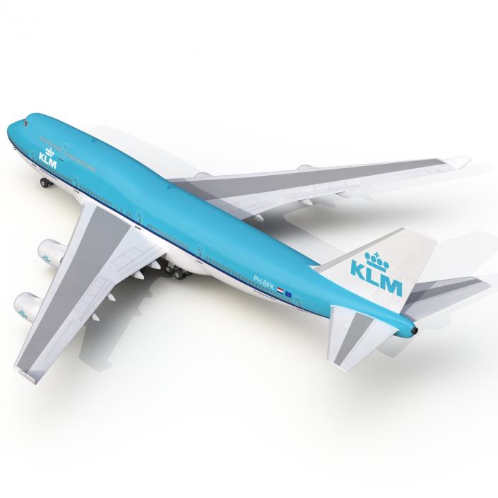 3D Boeing 747-400 KLM model