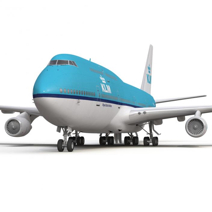 3D Boeing 747-400 KLM model