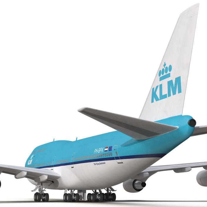 3D Boeing 747-400 KLM model