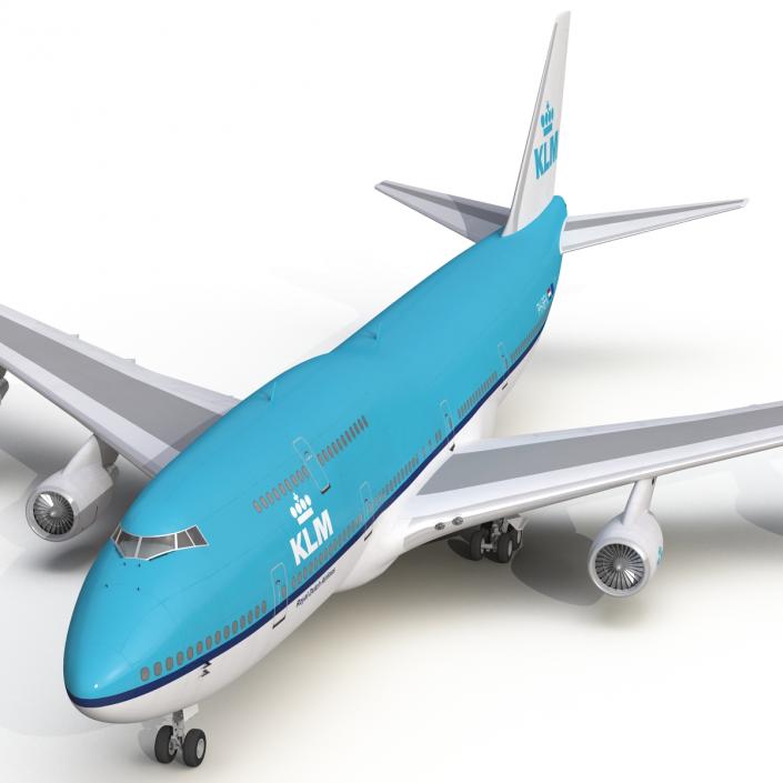 3D Boeing 747-400 KLM model