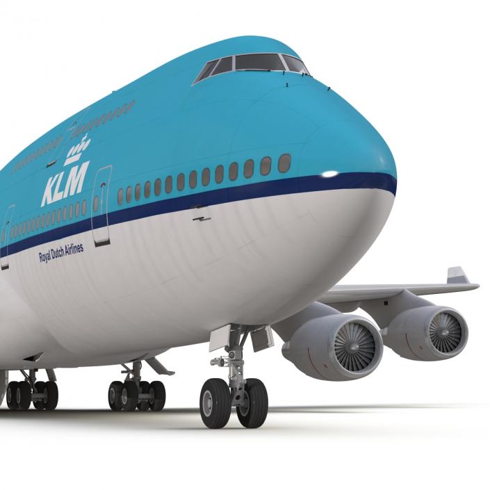 3D Boeing 747-400 KLM model