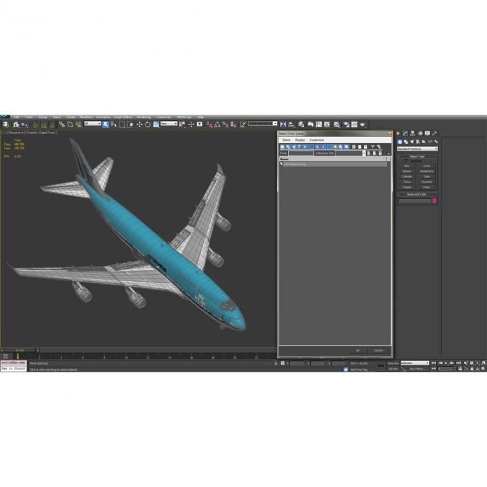 3D Boeing 747-400 KLM model