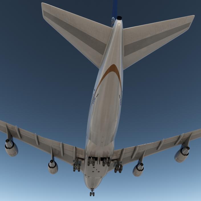 3D Boeing 747-400 United