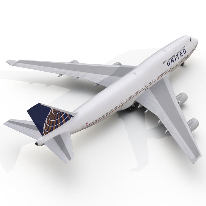 3D Boeing 747-400 United