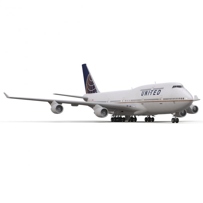 3D Boeing 747-400 United