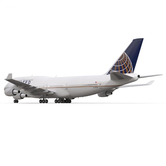 3D Boeing 747-400 United