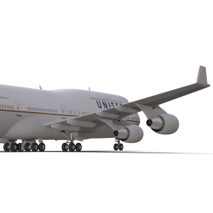 3D Boeing 747-400 United