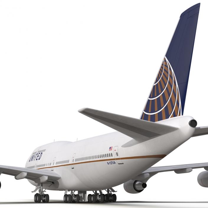 3D Boeing 747-400 United