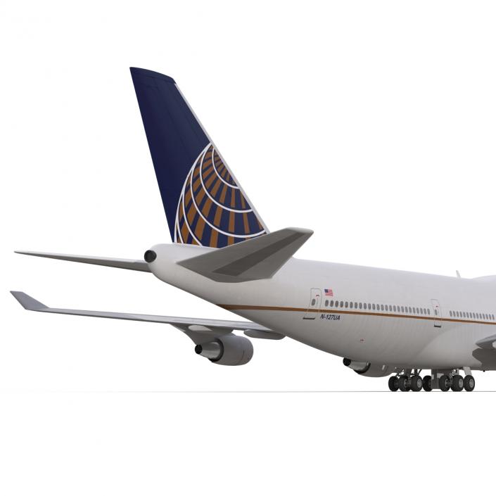 3D Boeing 747-400 United