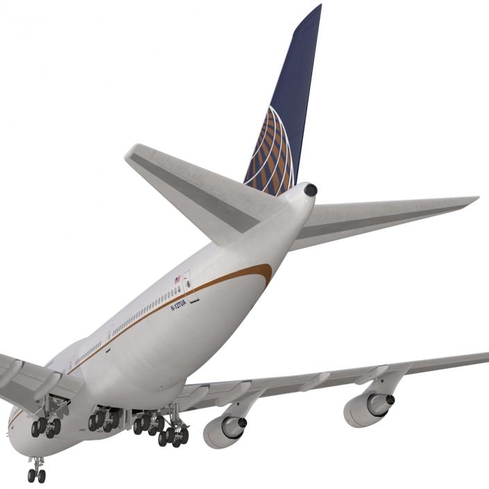 3D Boeing 747-400 United