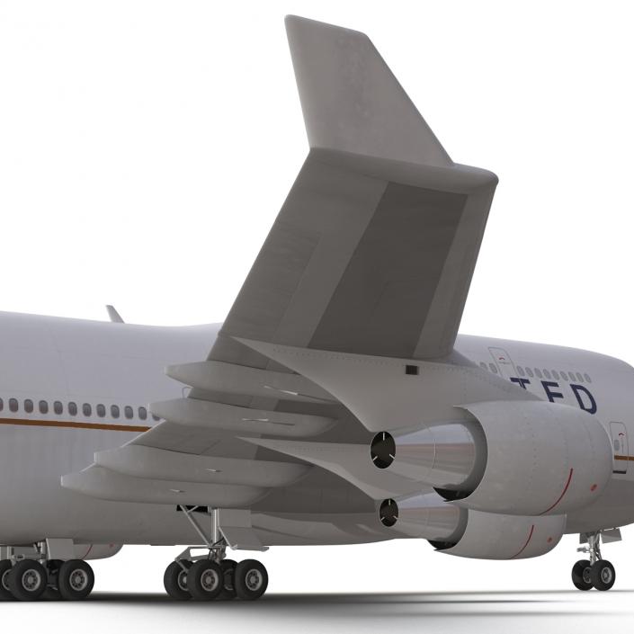 3D Boeing 747-400 United