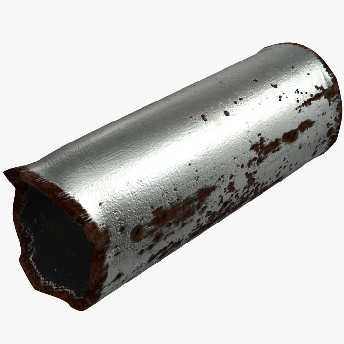 3D Broken Iron Pipe 2 model