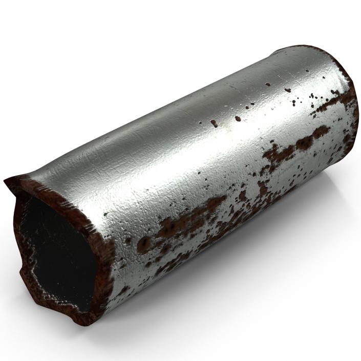 3D Broken Iron Pipe 2 model