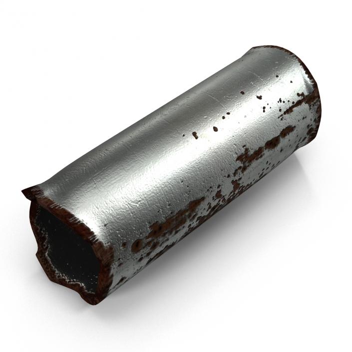 3D Broken Iron Pipe 2 model