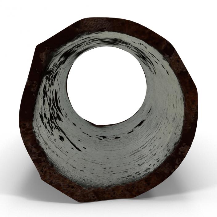 3D Broken Iron Pipe 2 model