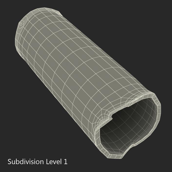 3D Broken Iron Pipe 2 model