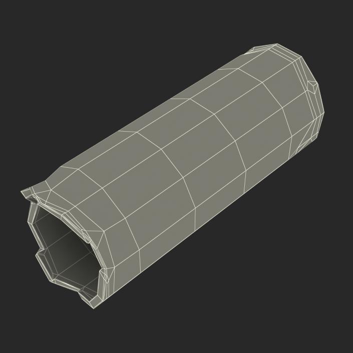 3D Broken Iron Pipe 2 model