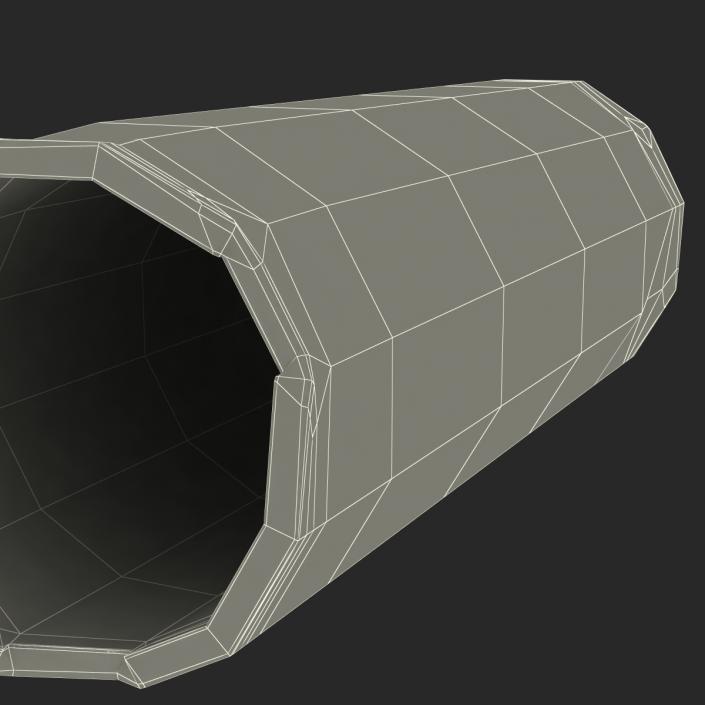 3D Broken Iron Pipe 2 model