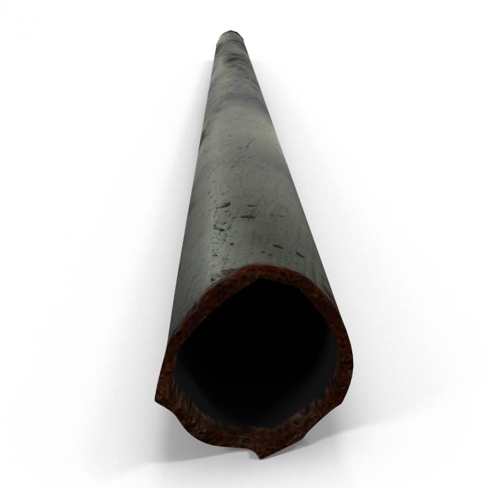 3D Broken Iron Pipe 3 model