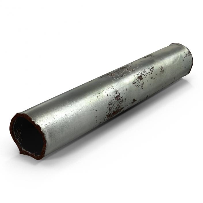 3D Broken Iron Pipe 4 model