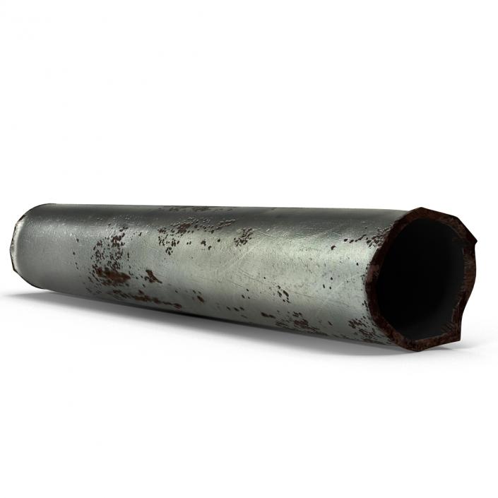 3D Broken Iron Pipe 4 model