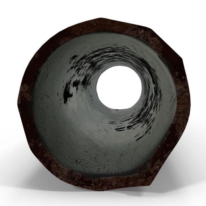 3D Broken Iron Pipe 4 model