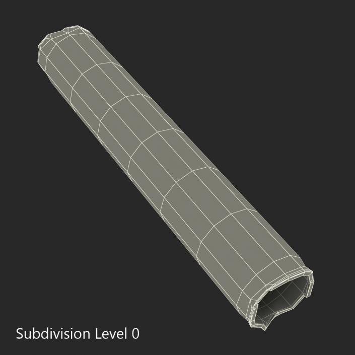 3D Broken Iron Pipe 4 model