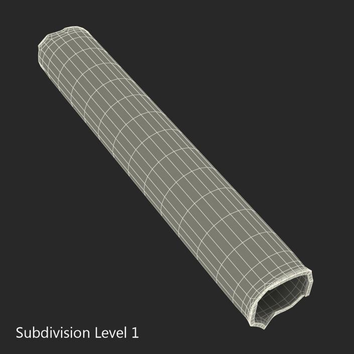 3D Broken Iron Pipe 4 model