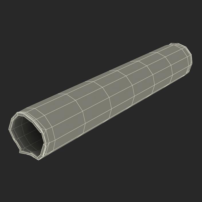 3D Broken Iron Pipe 4 model