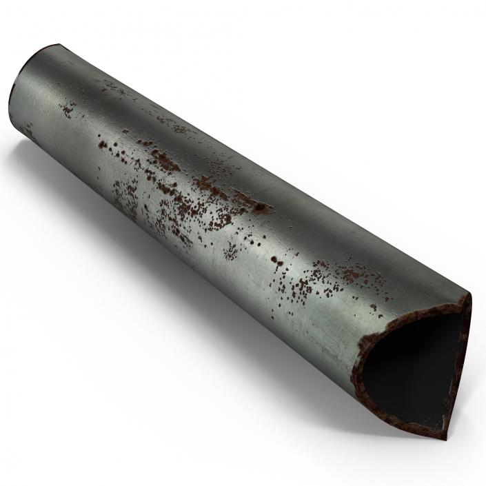 3D Broken Iron Pipe 5 model