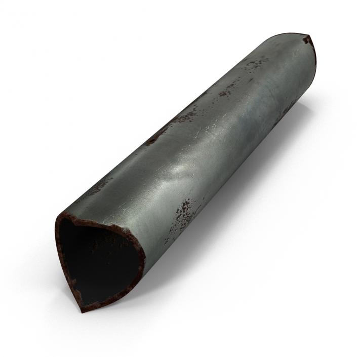 3D Broken Iron Pipe 5 model