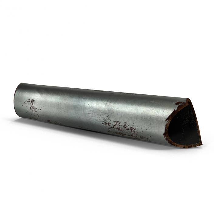 3D Broken Iron Pipe 5 model