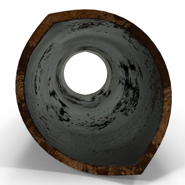 3D Broken Iron Pipe 5 model