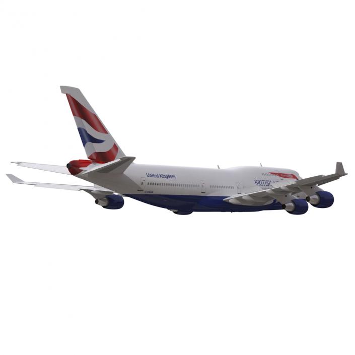 Boeing 747-400 British Airways Rigged 3D