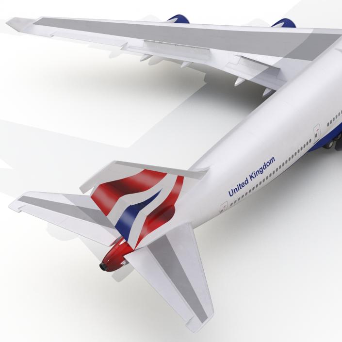 Boeing 747-400 British Airways Rigged 3D